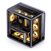 Корпус JONSBO Jonsplus BO400 без БП, боковая панель из закаленного стекла (панорама), mini-ITX, micro-ATX, ATX, серый
