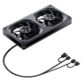 Вентилятор JONSBO ZA-240BR (2 in 1) 120х120х28мм REVERSE (20шт/кор, PWM, ARGB LED, 700-2400об/мин, черный) Retail