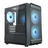 Корпус XASTRA  A303M 3ARGB Black mATX/Mesh/ tempered glass / 2x140mm + 1x120mm ARGB PWM fans/ Door/  A303M-2FC14A-1FC12A-D