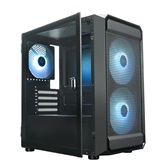Корпус XASTRA  A303M 3ARGB Black mATX/Mesh/ tempered glass / 2x140mm + 1x120mm ARGB PWM fans/ Door/  A303M-2FC14A-1FC12A-D