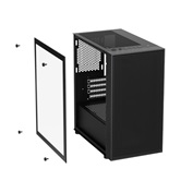 Корпус XASTRA  A305M 3FRGB Black mATX/Mesh/ tempered glass / 2x140mm + 1x120mm FRGB fans/ A305M-2FC14F-1FC12F