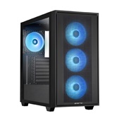 Корпус CHIEFTEC HUNTER 3 GS-03B-OP без БП, боковая панель из закаленного стекла, 3xARGB LED 120мм вентилятора спереди, 1xARGB LED 120мм вентилятор сзади, черный, E-ATX