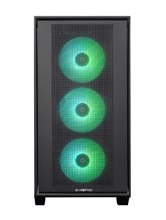 Корпус CHIEFTEC HUNTER 3 GS-03B-OP без БП, боковая панель из закаленного стекла, 3xARGB LED 120мм вентилятора спереди, 1xARGB LED 120мм вентилятор сзади, черный, E-ATX