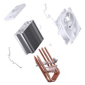 Кулер JONSBO CR-1400 E ARGB White LGA1851/1700/1200/115X/AM5/AM4 (24шт/кор, TDP 160W, PWM, 92mm ARGB LED Fan, 4 тепловые трубки, 4-pin, белый) Retail