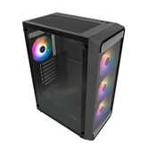 Корпус XASTRA  A403 4FRGB Black ATX/Mesh/ tempered glass / 4x120mm FRGB  fans/ A403-4FC12F