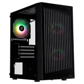 Корпус 1STPLAYER BLACK.SIR BS-2 ARGB Black / mATX / 3x120mm ARGB fans / BS-2-BK-3F7