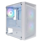 Корпус 1STPLAYER BLACK.SIR BS-2 ARGB White / mATX / 3x120mm ARGB fans / BS-2-WH-3F7-W