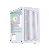 Корпус 1STPLAYER BLACK.SIR BS-2 ARGB White / mATX / 3x120mm ARGB fans / BS-2-WH-3F7-W