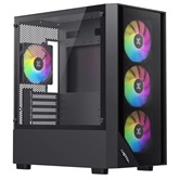 Корпус XASTRA  A401M 4FRGB Black mATX/Mesh/half size TG / 4x120mm FRGB fans/ A401M-4FC12F-BK