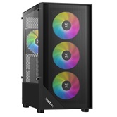 Корпус XASTRA  A401M 4FRGB Black mATX/Mesh/half size TG / 4x120mm FRGB fans/ A401M-4FC12F-BK
