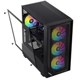 Корпус XASTRA  A401M 4FRGB Black mATX/Mesh/half size TG / 4x120mm FRGB fans/ A401M-4FC12F-BK