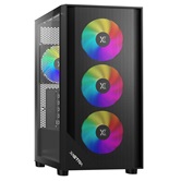 Корпус XASTRA  A401M 4ARGB Black mATX/Mesh /Screwless full-size TG/ 4x120mm ARGB PWM fans/ A401M-4FC12A-BK
