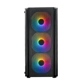 Корпус XASTRA  A402M 4FRGB Black mATX/Mesh/full-size TG/4x120mm FRGB fans/ A402M-4FC12F-BK