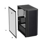 Корпус XASTRA  A402M 4FRGB Black mATX/Mesh/full-size TG/4x120mm FRGB fans/ A402M-4FC12F-BK