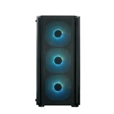 Корпус XASTRA  A402M 4ARGB Black mATX/Mesh/full-size TG/ 4x120mm ARGB PWM fans/ A402M-4FC12A-BK