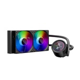 Система водяного охлаждения 1STPLAYER TS4 240 Black / 2x120mm, ARGB, IPS display / TS4-240-BK