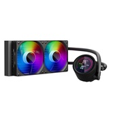 Система водяного охлаждения 1STPLAYER TS4 240 Black / 2x120mm, ARGB, IPS display / TS4-240-BK