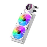 Система водяного охлаждения 1STPLAYER TS4 240 White / 2x120mm, ARGB, IPS display / TS4-240-WH