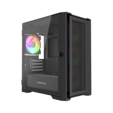 Корпус Powercase Alisio Micro X4B V2 LE, Tempered Glass, 4х 120mm ARGB PWM fans, чёрный, mATX  (CAMCXB-A4-LE)