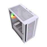 Корпус Powercase Alisio Micro X4W V2 LE, Tempered Glass, 4х 120mm ARGB PWM fans, белый, mATX  (CAMCXW-A4-LE)