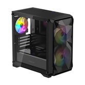 Корпус Powercase Mistral Micro A3B ARGB V2, Tempered Glass, 2x 140mm ARGB PWM+1x 120mm ARGB PWM, чёрный, mATX  (CMMAB-A3-V2)