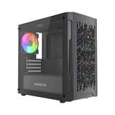 Корпус Powercase Mistral Micro D3B ARGB V2, Tempered Glass, 2x 140mm ARGB PWM+1x 120mm ARGB PWM, чёрный, mATX  (CMMDB-A3-V2)