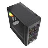 Корпус Powercase Mistral Micro D3B ARGB V2, Tempered Glass, 2x 140mm ARGB PWM+1x 120mm ARGB PWM, чёрный, mATX  (CMMDB-A3-V2)