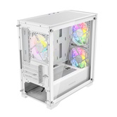 Корпус Powercase Mistral Micro D3W ARGB V2, Tempered Glass, 2x 140mm ARGB PWM+1x 120mm ARGB PWM, белый, mATX  (CMMDW-A3-V2)
