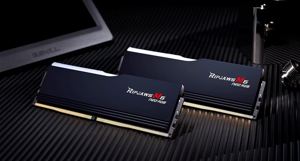 Модуль памяти DDR5 G.SKILL RIPJAWS M5 NEO RGB 64GB (2x32GB) 6000MHz CL28 (28-36-36-96) 1.40V / F5-6000J2836G32GX2-RM5NRK / Black