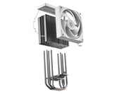Кулер ID-COOLING FROZN A410 SE WHITE LGA1700/1200/115X/AM5/AM4 (10шт/кор, TDP 180W, PWM, 4 тепл.трубки прямого контакта, FAN 120mm, белый) RET