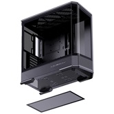Корпус JONSBO D400 Black без БП, боковая панель из закаленного стекла (панорама), mini-ITX, micro-ATX, ATX, черный