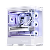 Корпус JONSBO D400 White без БП, боковая панель из закаленного стекла (панорама), mini-ITX, micro-ATX, ATX, белый