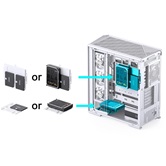 Корпус JONSBO D400 White без БП, боковая панель из закаленного стекла (панорама), mini-ITX, micro-ATX, ATX, белый
