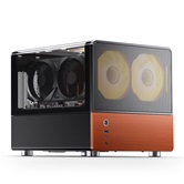 Корпус JONSBO V12 Black без БП, боковая панель из закаленного стекла (панорама), mini-ITX, micro-ATX, черный