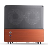 Корпус JONSBO V12 Black без БП, боковая панель из закаленного стекла (панорама), mini-ITX, micro-ATX, черный