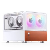 Корпус JONSBO V12 White без БП, боковая панель из закаленного стекла (панорама), mini-ITX, micro-ATX, белый