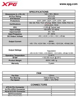 Блок питания XPG Probe 600  (ATX 2.52, 600W, 120mm PWM fan, Active PFC, 80+ BRONZE ) RET