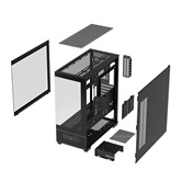Корпус XASTRA Q500M 3ARGB-C10 Black mATX/Aquarium/Screewless/ 3x120mm ARGB PWM FM fans/Argb+PWM HUB 10port/ Q500M-3FM12A-C10