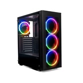 Корпус XASTRA  A300 4FRGB  Black ATX/Mesh/ full-size TG / 4x120mm FR120-FRGB fans/ A300-4FR12F