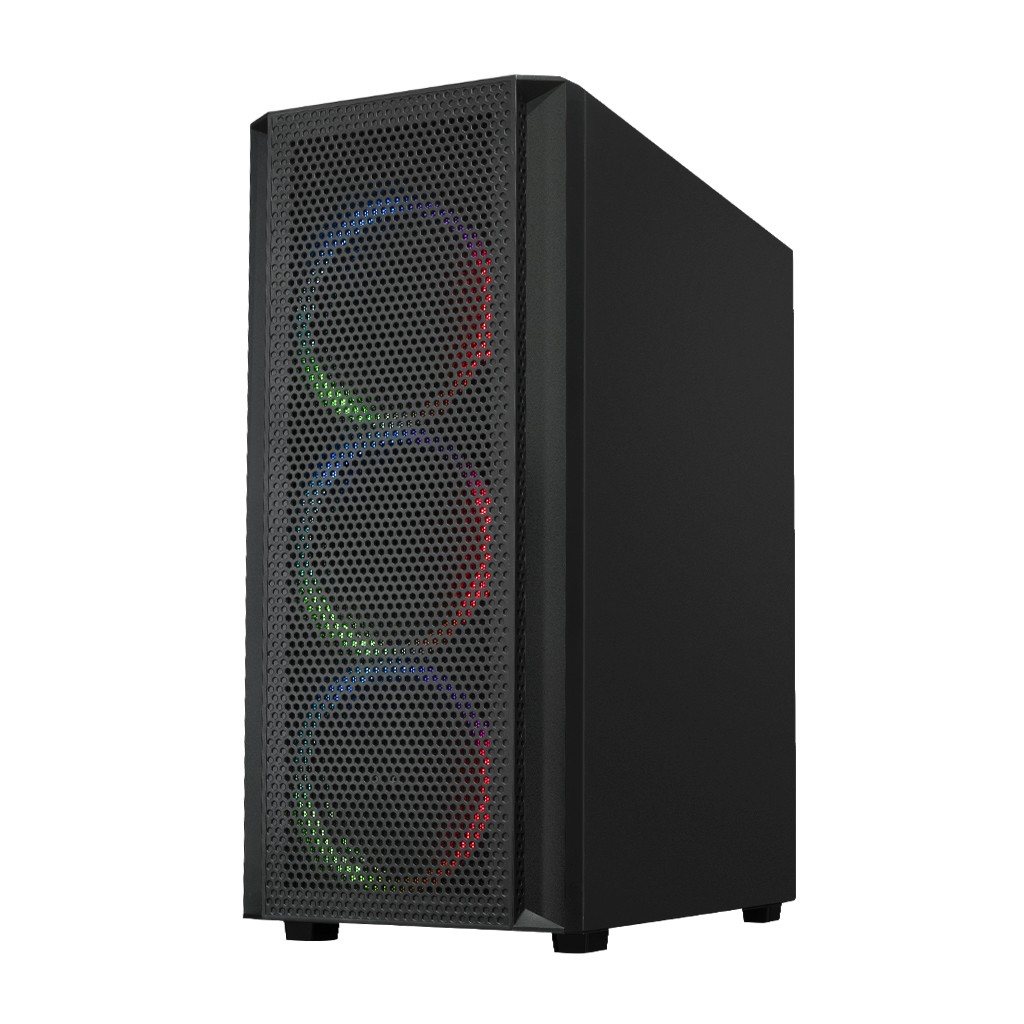 Корпус XASTRA  A311 4FRGB  Black ATX/Mesh/ full-size TG / 4x120mm FR120-FRGB fans/ A311-4FR12F