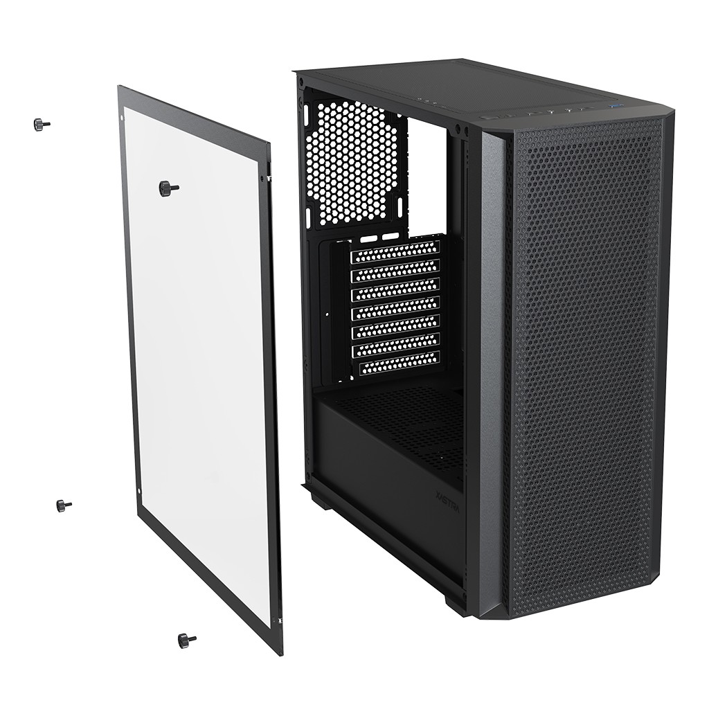 Корпус XASTRA  A311 4FRGB  Black ATX/Mesh/ full-size TG / 4x120mm FR120-FRGB fans/ A311-4FR12F