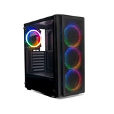 Корпус XASTRA  A311 4FRGB  Black ATX/Mesh/ full-size TG / 4x120mm FR120-FRGB fans/ A311-4FR12F