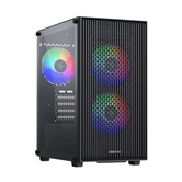 Корпус XASTRA  A307M 3FRGB Black mATX/Mesh/ tempered glass / 3x 120mm FC120 FRGB fans/ A307M-3FC12BK