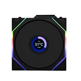 Вентилятор Lian Li UNI FAN TL WIRELESS LCD 120 / 12TLLCD1W1B BLACK / 120x124x28мм (PWM, ARGB, 1900 об/мин (Max.), 27dBa) / G99.12TLLCD1W1B.R0