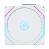 Вентилятор Lian Li UNI FAN TL WIRELESS LCD 120 / 12TLLCD1W1W WHITE / 120x124x28мм (PWM, ARGB, 1900 об/мин (Max.), 27dBa) / G99.12TLLCD1W1W.R0