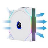 Вентилятор Lian Li UNI FAN TL WIRELESS LCD 120 / 12TLLCD1W1W WHITE / 120x124x28мм (PWM, ARGB, 1900 об/мин (Max.), 27dBa) / G99.12TLLCD1W1W.R0