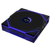 Вентилятор Lian Li UNI FAN TL WIRELESS LCD 120 Reverse Blade / 12RTLLCD1W1B BLACK / 120x124x28мм (PWM, ARGB, 1900 об/мин (Max.), 31dBa) / G99.12RTLLCD1W1B.R0