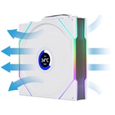 Вентилятор Lian Li UNI FAN TL WIRELESS LCD 120 Reverse Blade / 12RTLLCD1W1W WHITE / 120x124x28мм (PWM, ARGB, 1900 об/мин (Max.), 31dBa) / G99.12RTLLCD1W1W.R0
