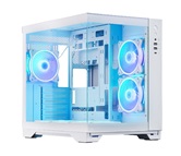 Корпус CHIEFTEC VISIO WHITE GM-30W-TG-OP без БП, боковое окно (панорама) из закаленного стекла, 6xPWM ARGB 120мм вентиляторов, белый, ATX