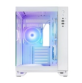 Корпус CHIEFTEC VISIO WHITE GM-30W-TG-OP без БП, боковое окно (панорама) из закаленного стекла, 6xPWM ARGB 120мм вентиляторов, белый, ATX